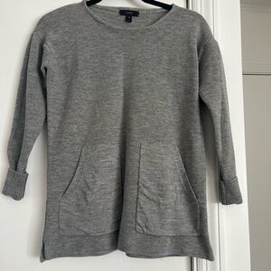 Gray Women's Sweater J Crew 100% Marino wool